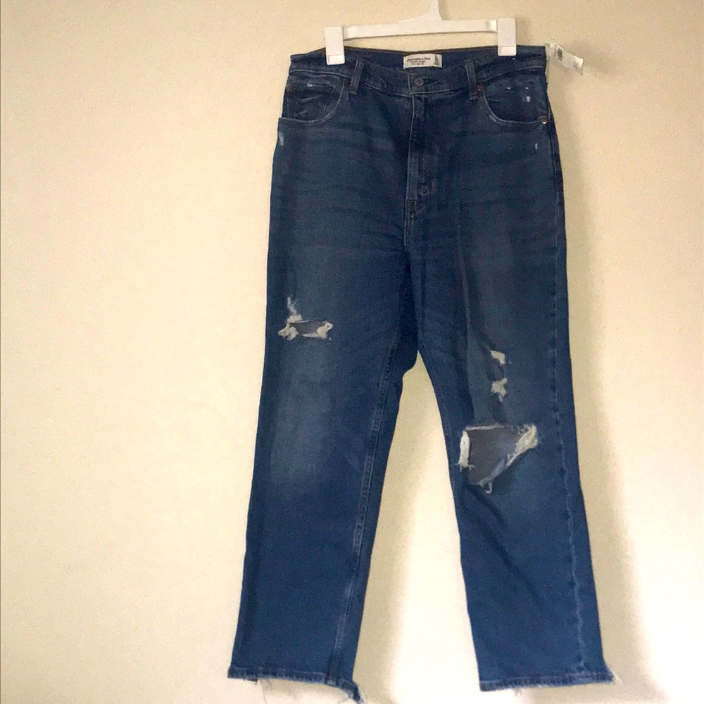 Abercrombie & Fitch The Ankle Straight Ultra High Rise
